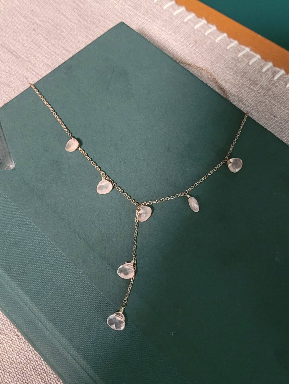 💜2 for $10💜 Bundle and save Delicate Pink Drop Y-Necklace